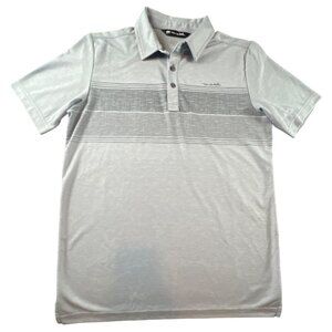 TravisMathew Small Gray Hiking Polo Soft Breathable Fabric Casual Golf Shirt